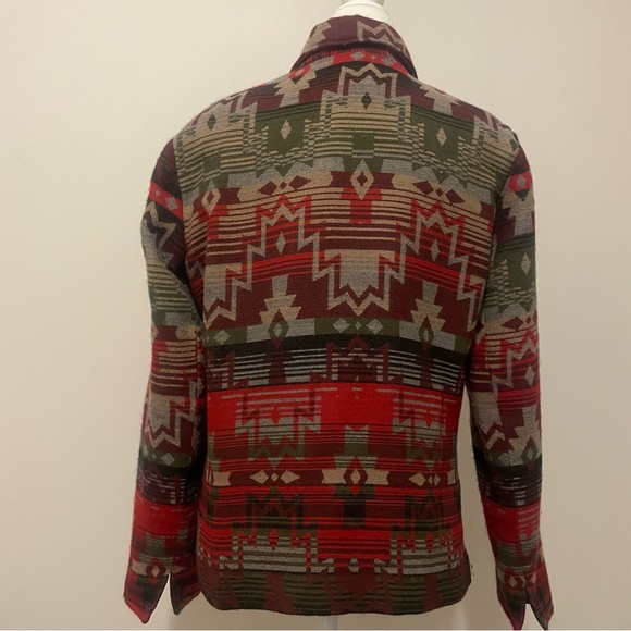 Coldwater Creek women’s Size 10 
Southwestern design Wool Blend Shacket Jacket - Picture 6 of 14